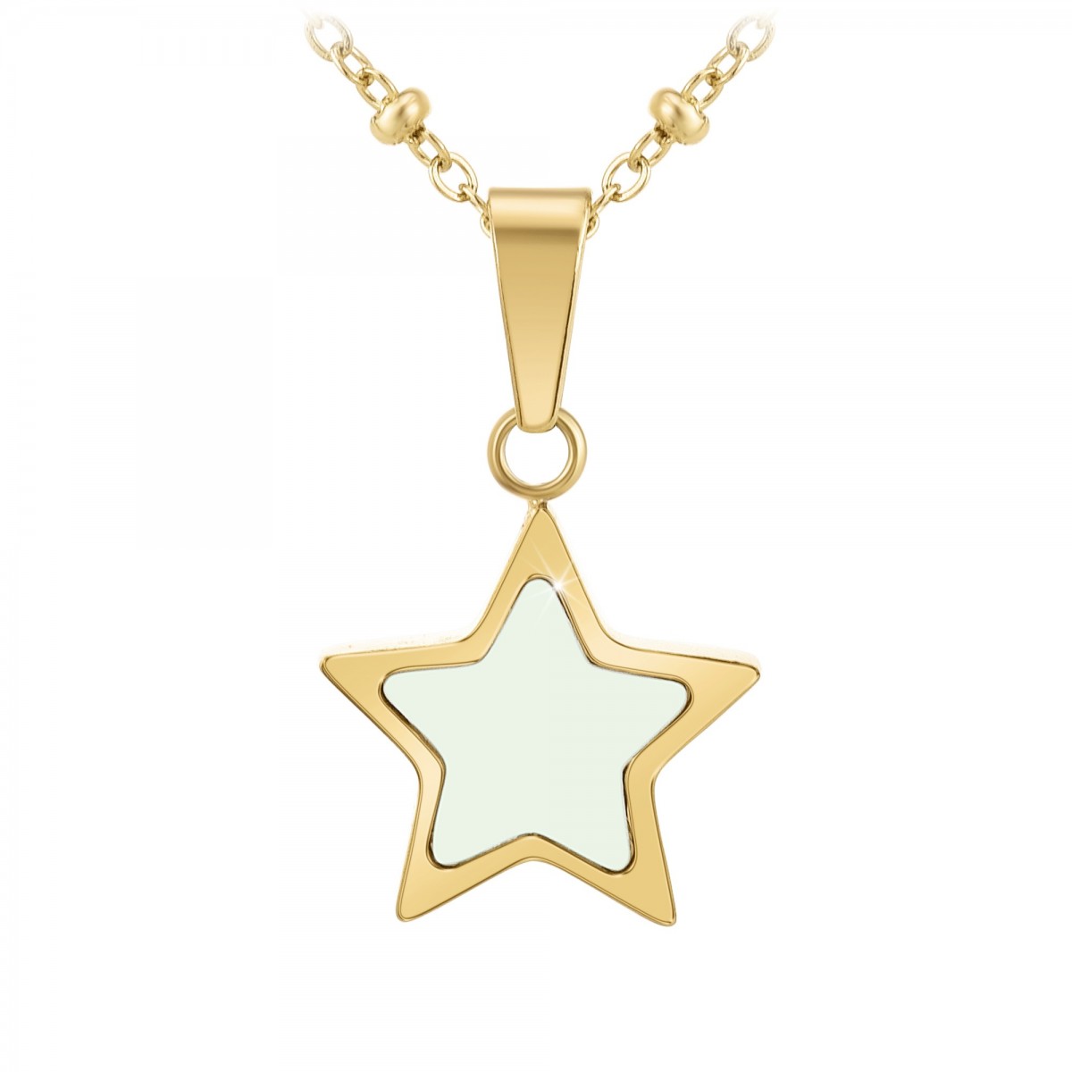 so charm Collier étoile SoCharm en acier inoxydable
