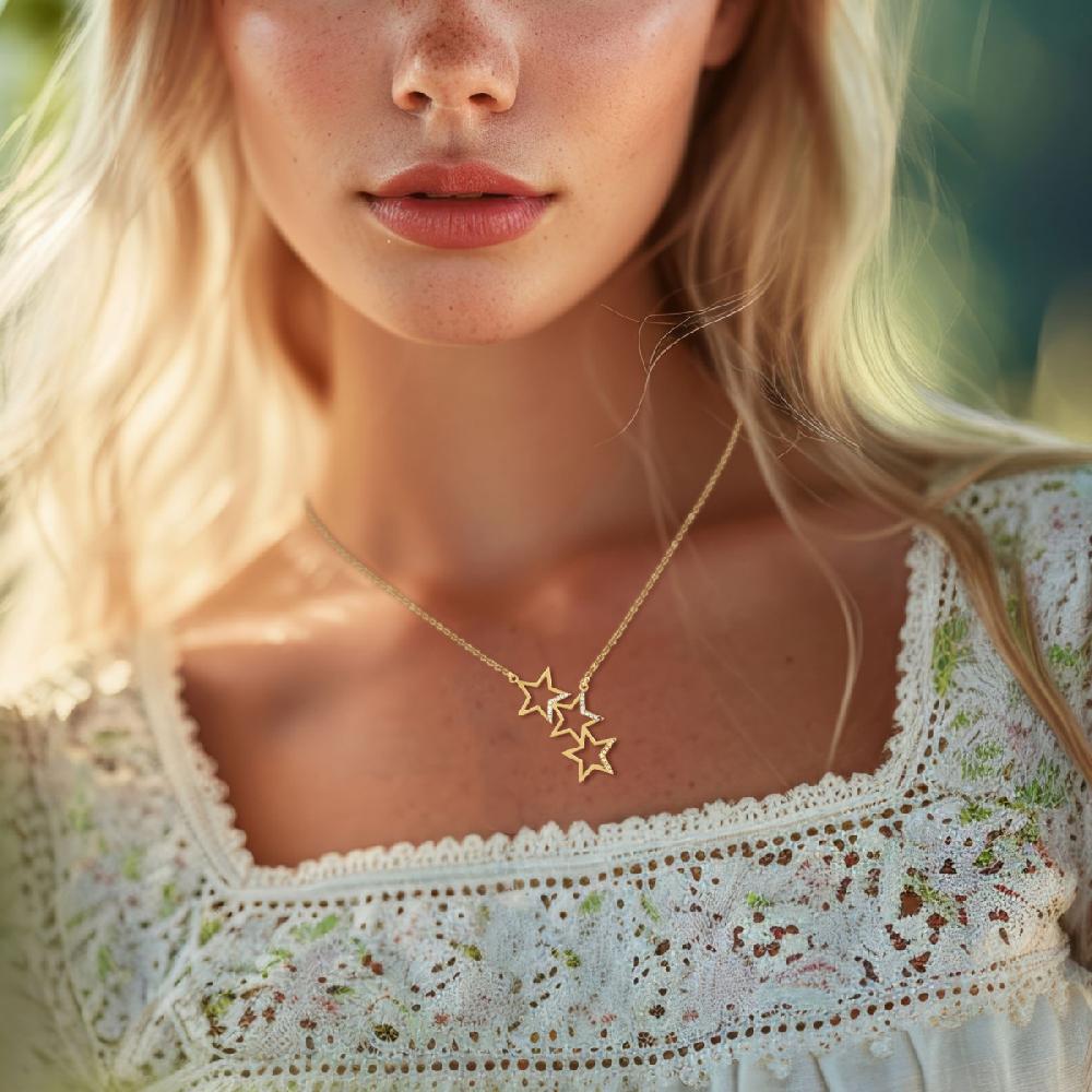 So Charm Collier étoiles Par SoCharm Orné De Zirconium