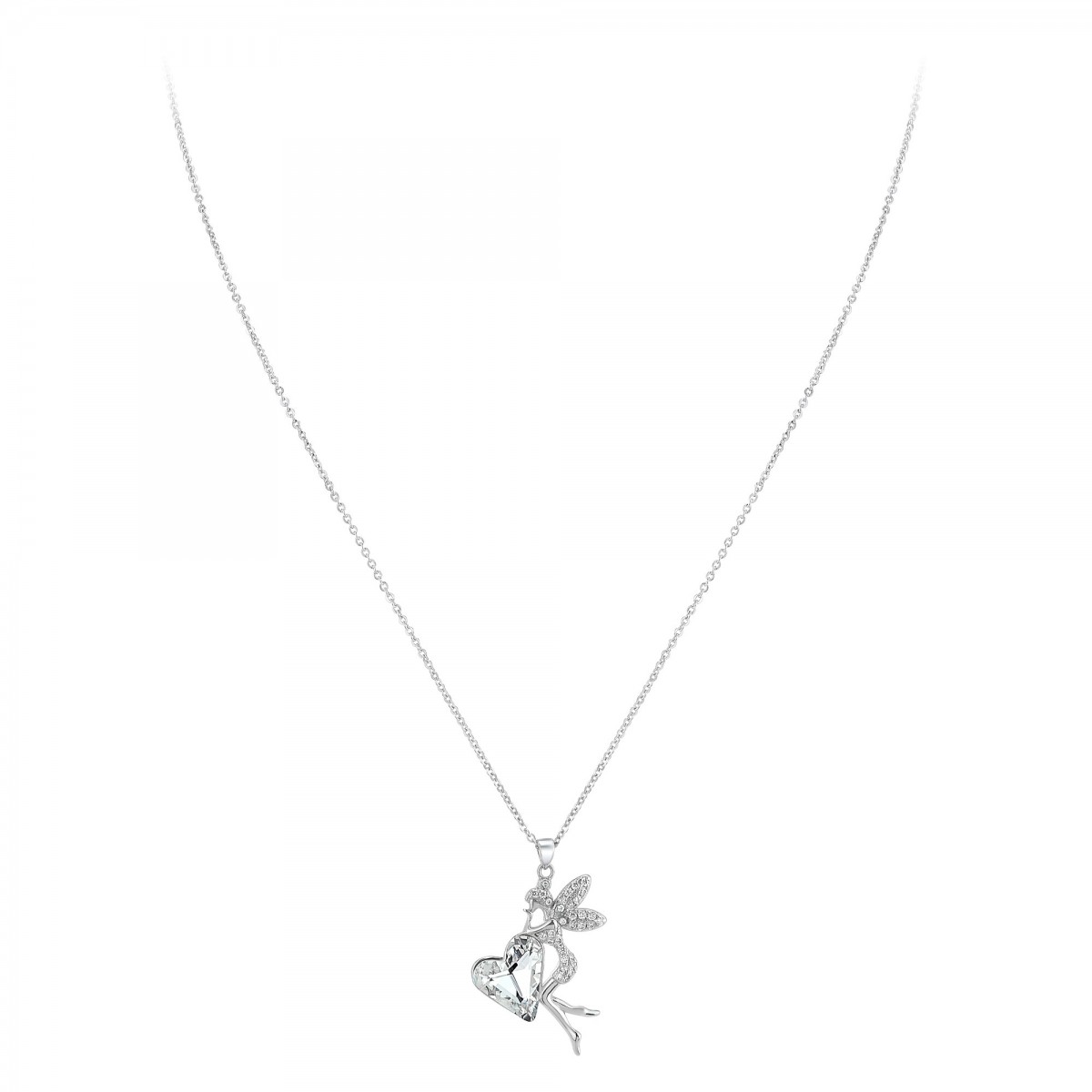 So Charm Collier Fée Et Coeur SoCharm Orné De Cristaux Scintillants