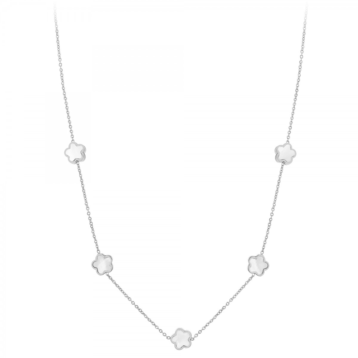 So Charm Collier Fleurs Par SoCharm En Acier Inoxydable