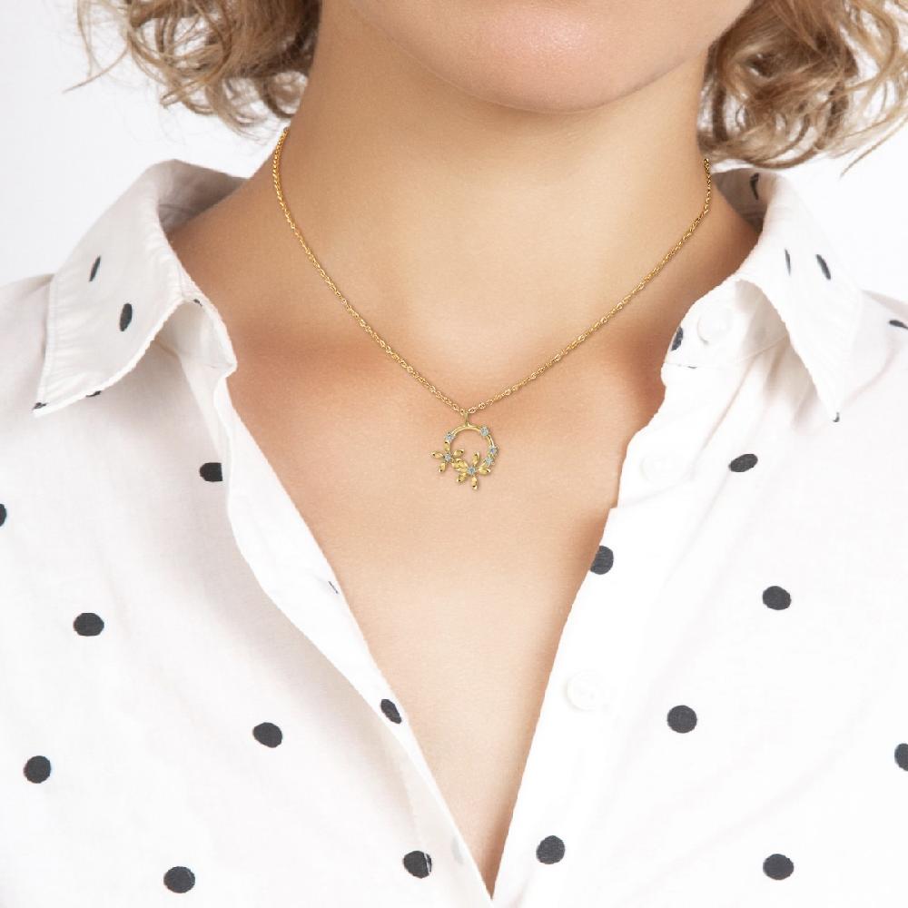 So Charm Collier Fleurs Par SoCharm Orné De Zirconium