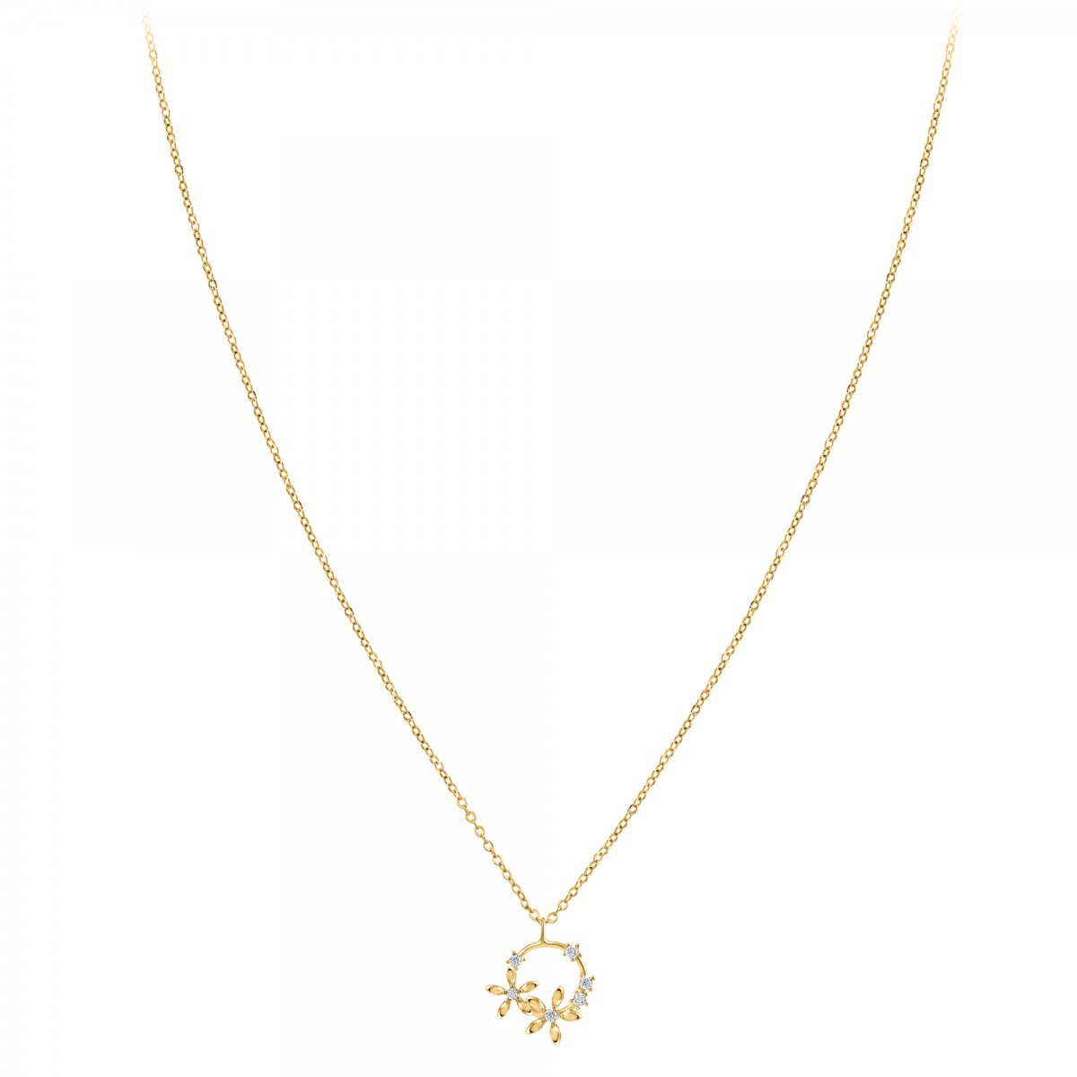 So Charm Collier Fleurs Par SoCharm Orné De Zirconium