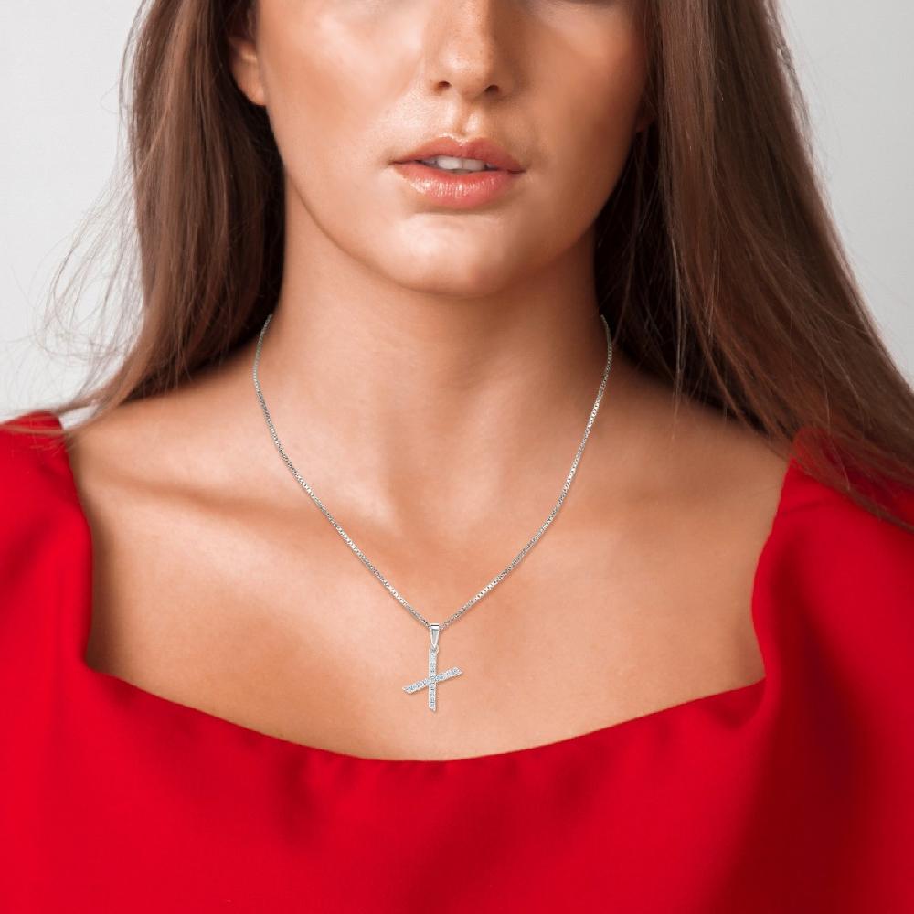 So Charm Collier Lettre X SoCharm En Argent Rhodié 925/1000