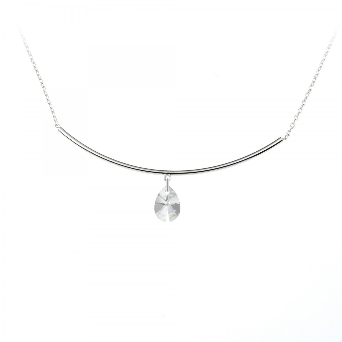 so charm Collier orné d'un cristal scintillants par SoCharm en Métal rhodié