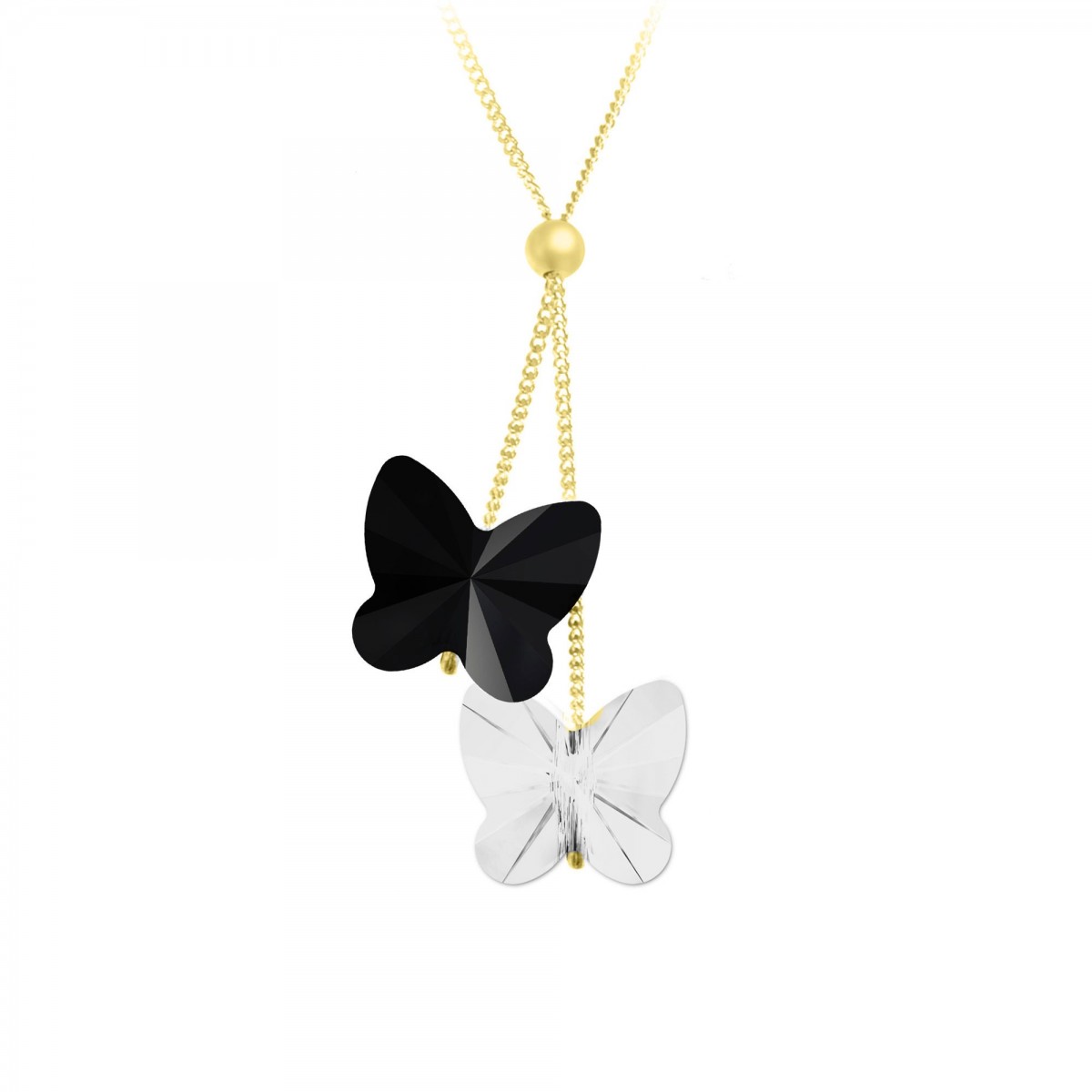 so charm Collier papillons orné de Cristaux scintillants par SoCharm