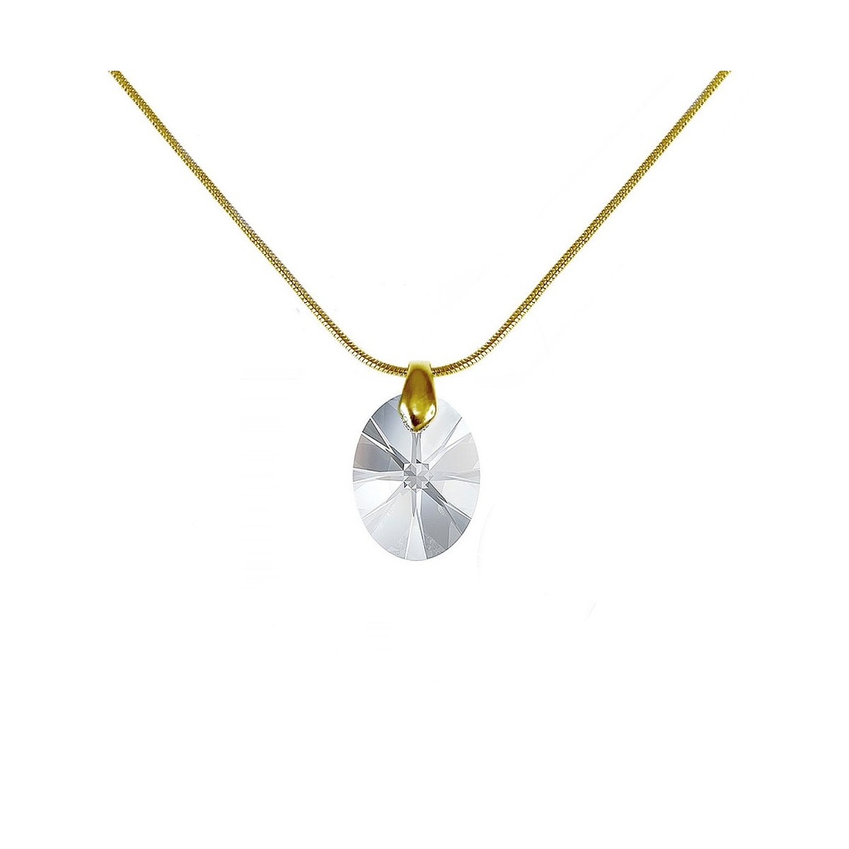 so charm Collier plaqué à l'or fin SoCharm orné de Cristaux scintillants