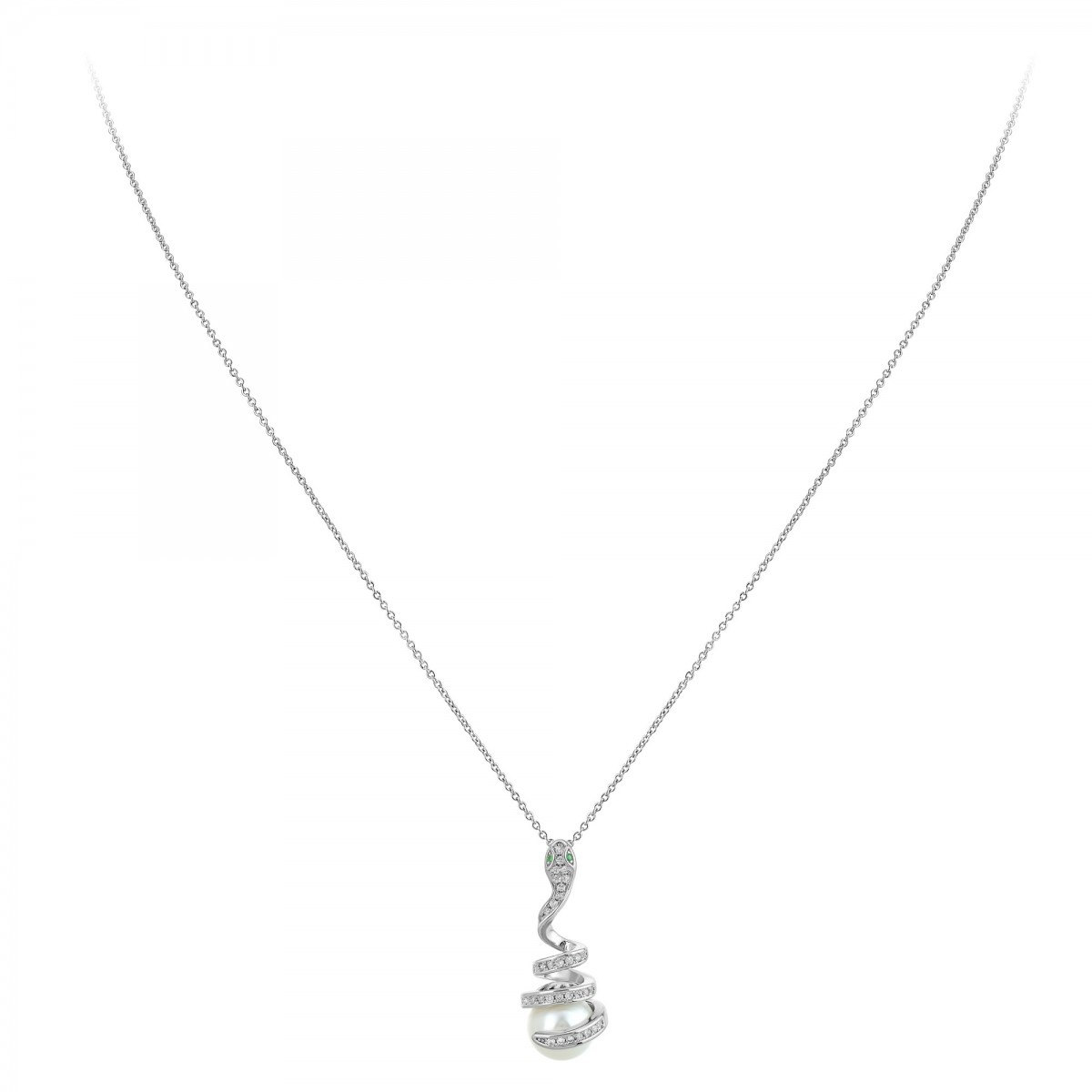 So Charm Collier Serpent SoCharm Orné De Zirconium Et Décoré D'une Perle