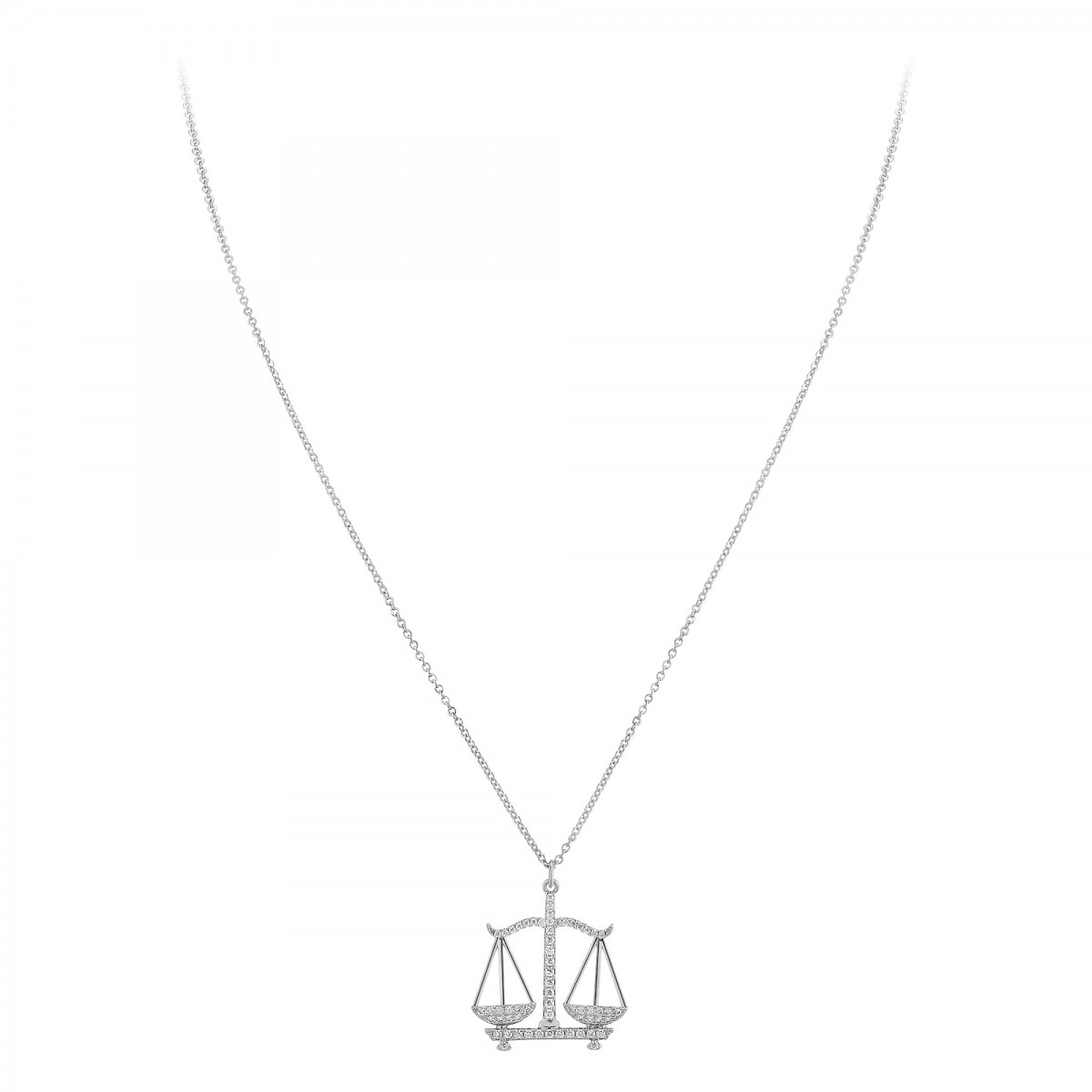 So Charm Collier Signe Astrologique Balance Orné De Cristaux Scintillants Par SoCharm En Métal Rhodié