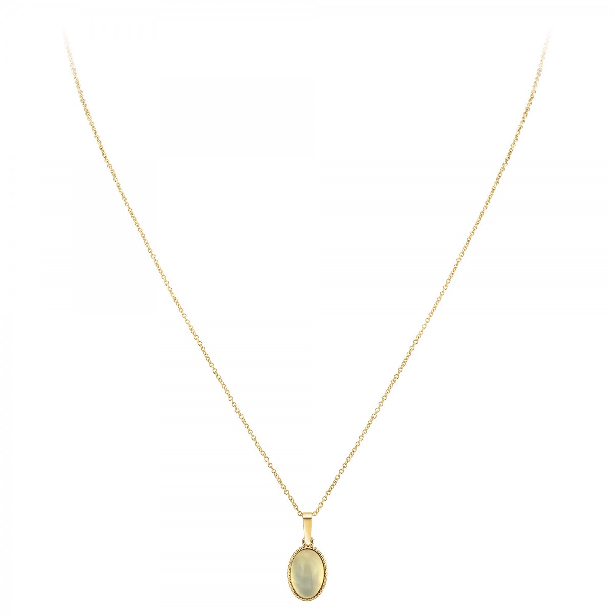 So Charm Collier SoCharm Orné D'un Onyx Blanc En Métal Rhodié Finement Doré