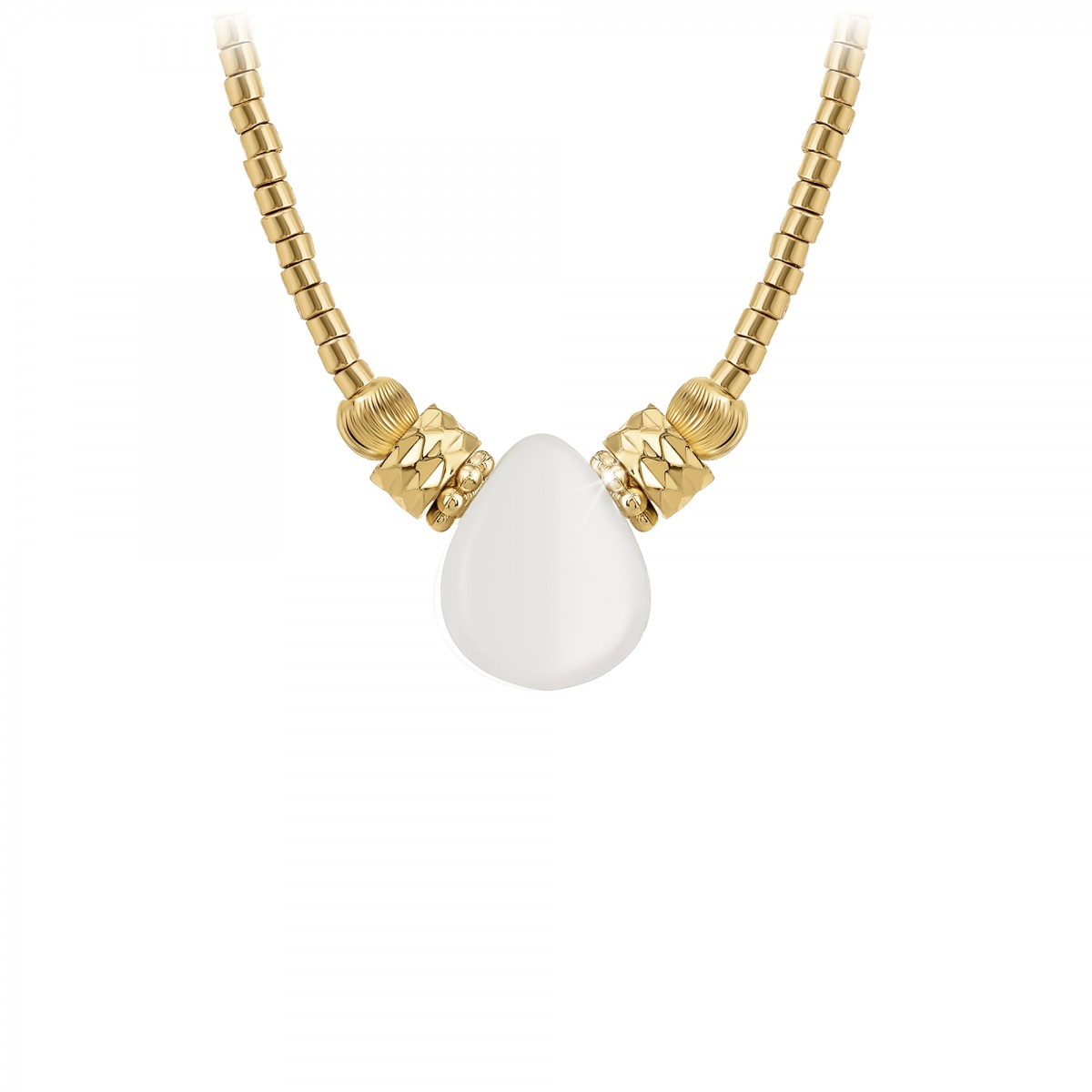 so charm Collier SoCharm orné d'une pierre de lune blanche