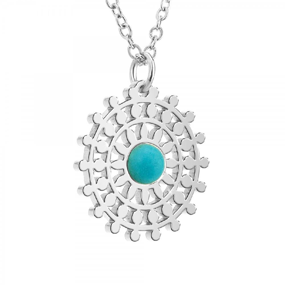 So Charm Collier SoCharm Orné D'une Pierre Turquoise