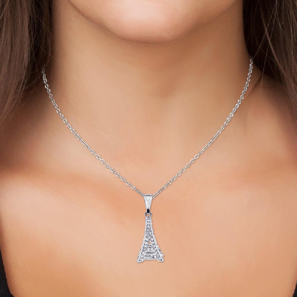 So Charm Collier Tour Eiffel SoCharm Orné De Cristaux Scintillants