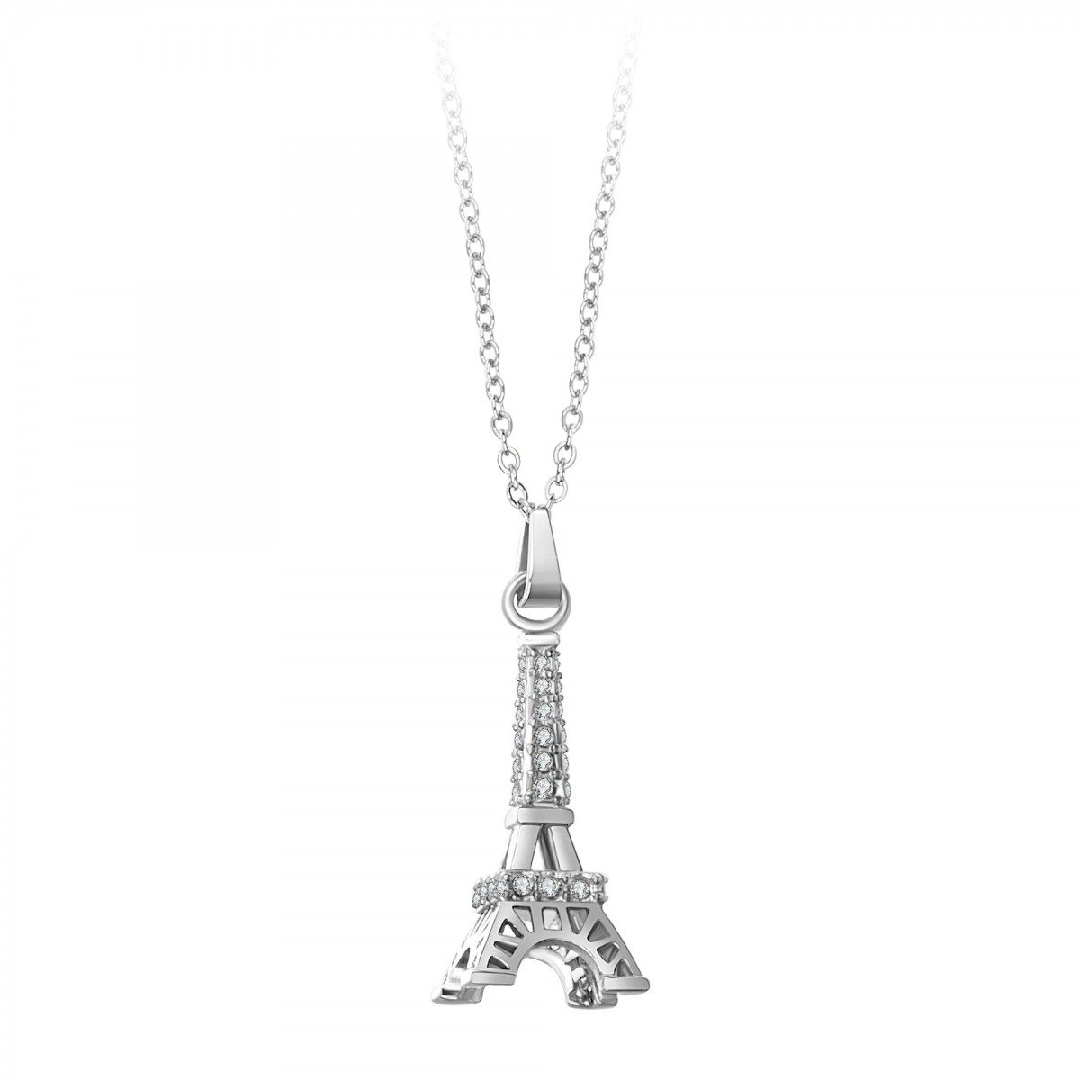 so charm Collier Tour Eiffel SoCharm orné de cristaux scintillants