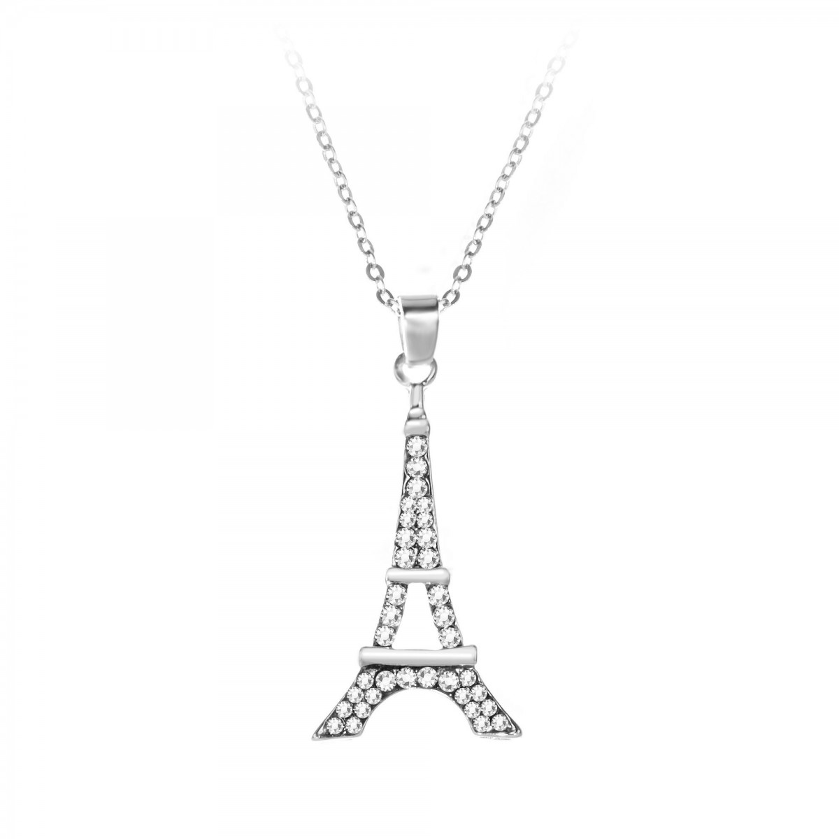 so charm Collier Tour Eiffel SoCharm orné de cristaux scintillants