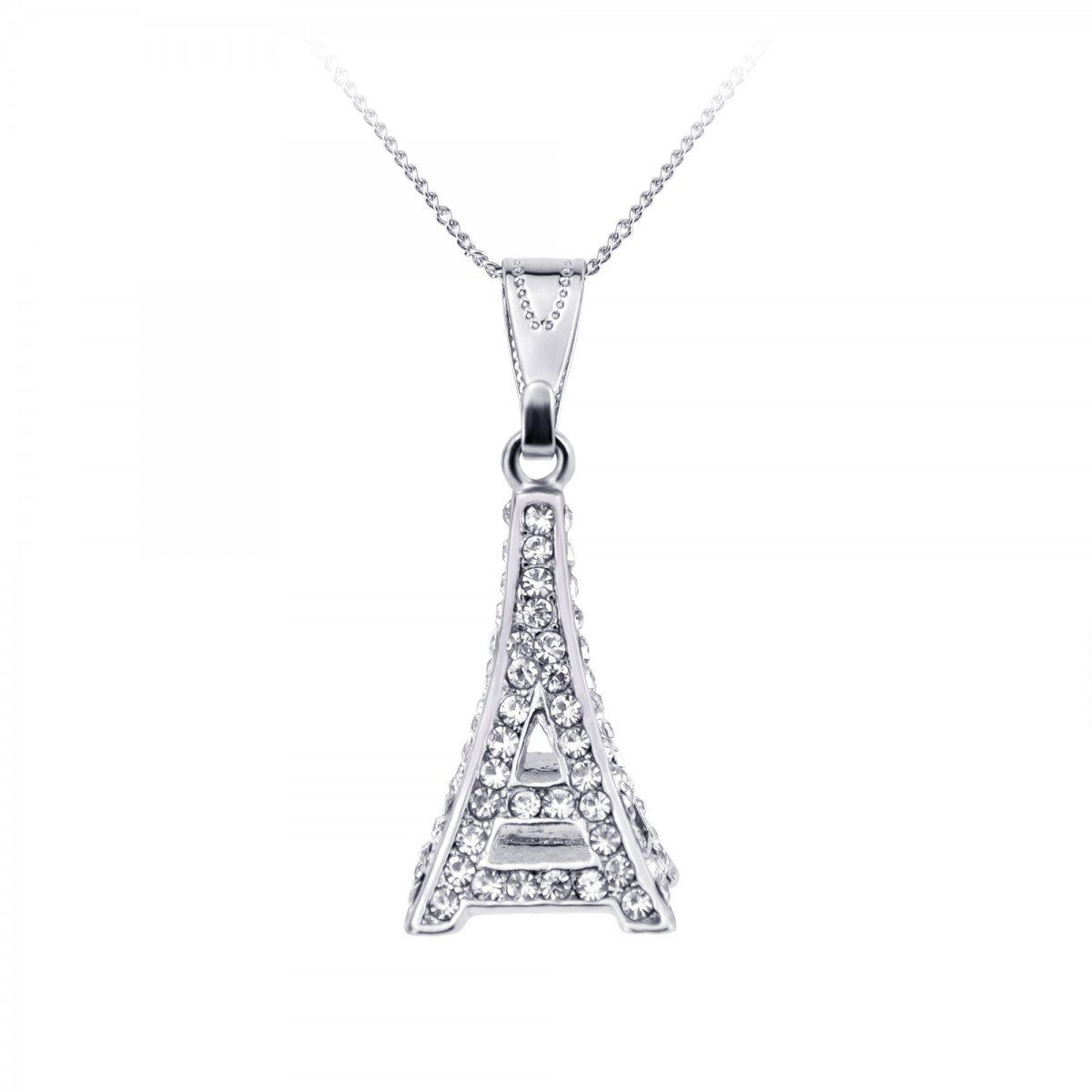 so charm Collier Tour Eiffel SoCharm orné de cristaux scintillants
