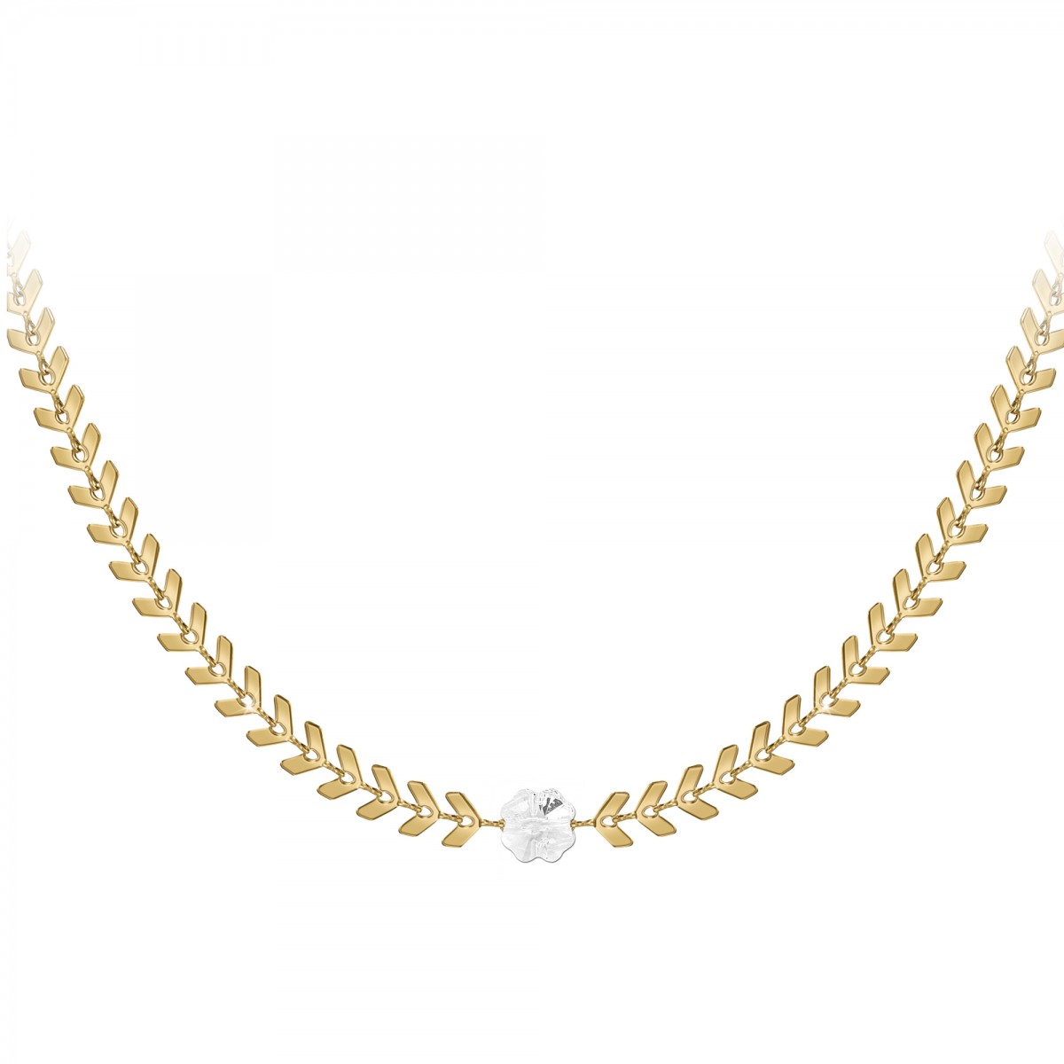 so charm Collier trèfle SoCharm orné d'un Cristal scintillant