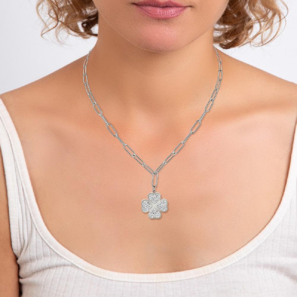 So Charm Collier Trèfle SoCharm Orné De Cristaux Scintillants