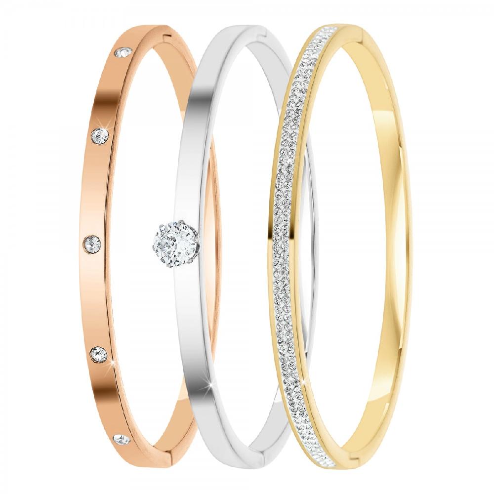 so charm Lot de 3 bracelets ornés de Cristaux scintillants par SoCharm