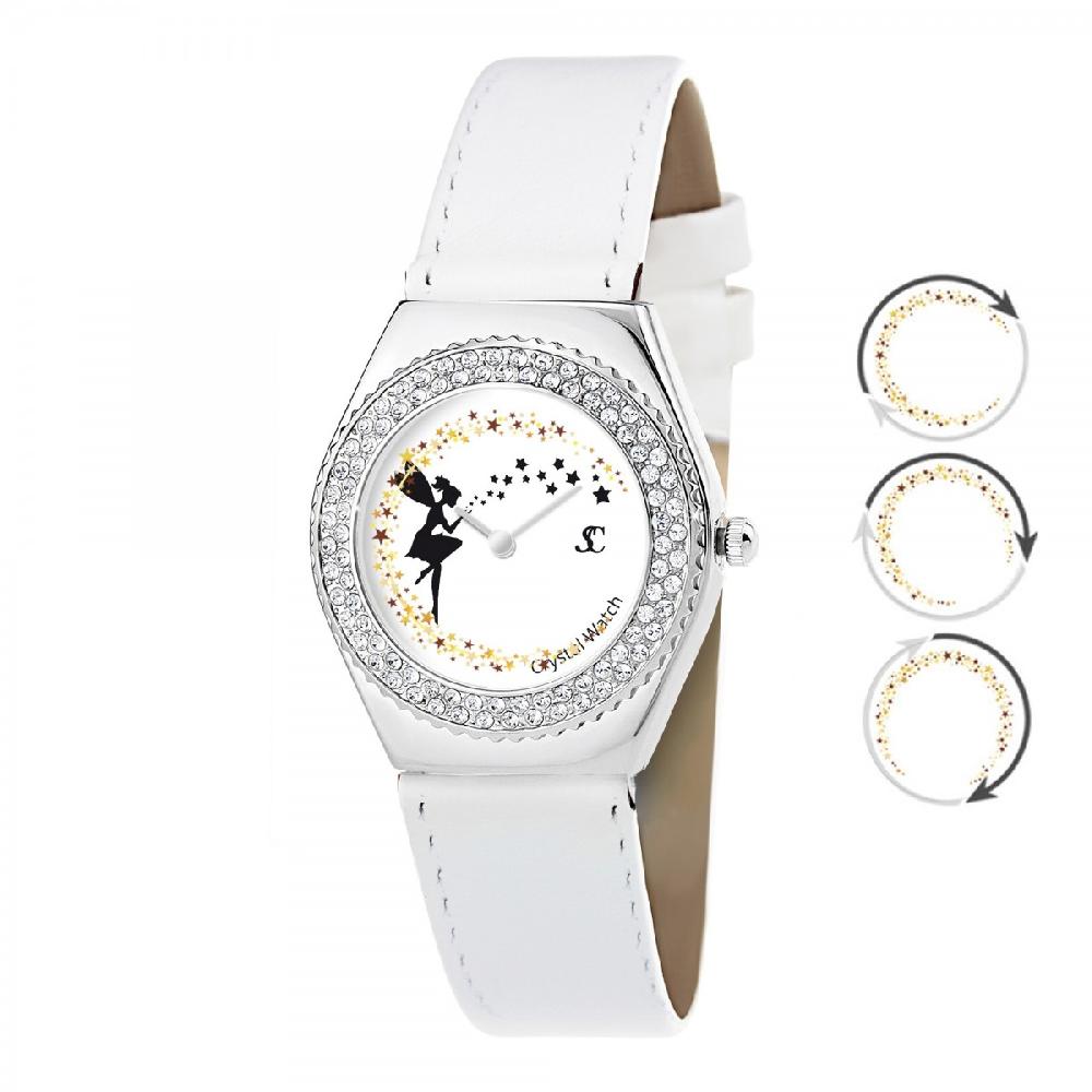 so charm Montre Alysson fée à mouvement tournant SoCharm ornée de Cristaux scintillants