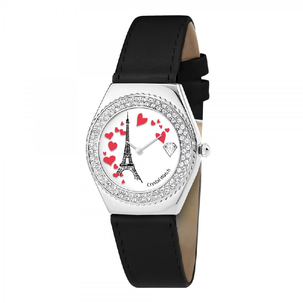 So Charm Montre Alysson Tour Eiffel à Mouvement Tournant SoCharm Ornée De Cristaux Scintillants