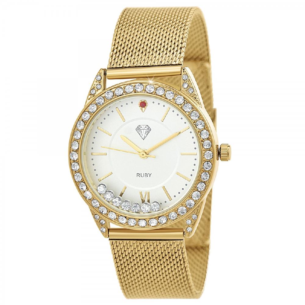 so charm Montre Elly élégante ornée d'un rubis et de cristaux scintillants par SoCharm