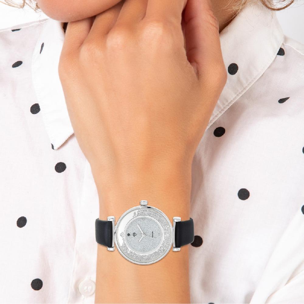 So Charm Montre Héléna élégante SoCharm Ornée D'un Véritable Diamant Noir