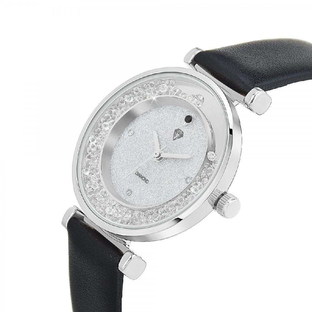 So Charm Montre Héléna élégante SoCharm Ornée D'un Véritable Diamant Noir