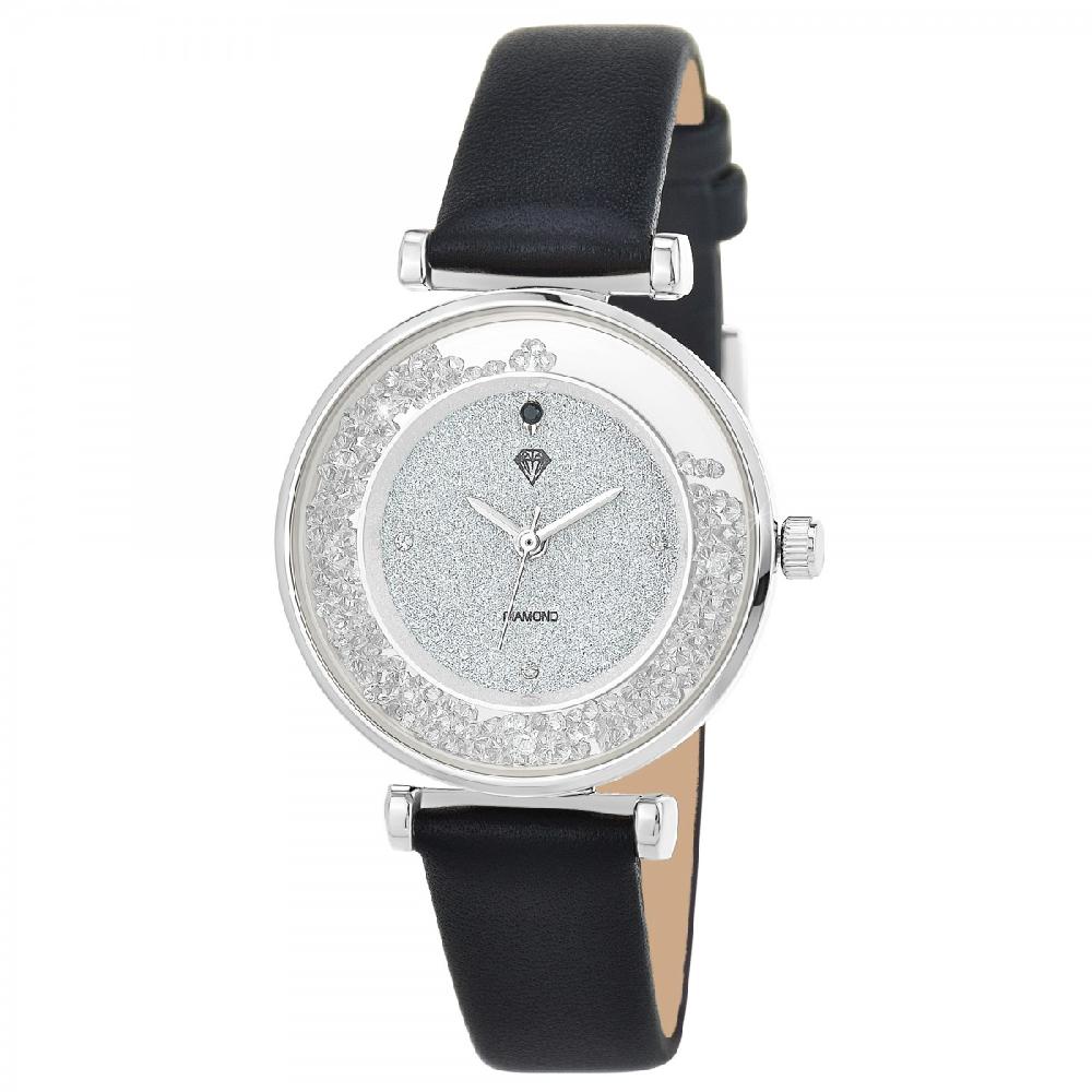 so charm Montre Héléna élégante SoCharm ornée d'un véritable diamant noir