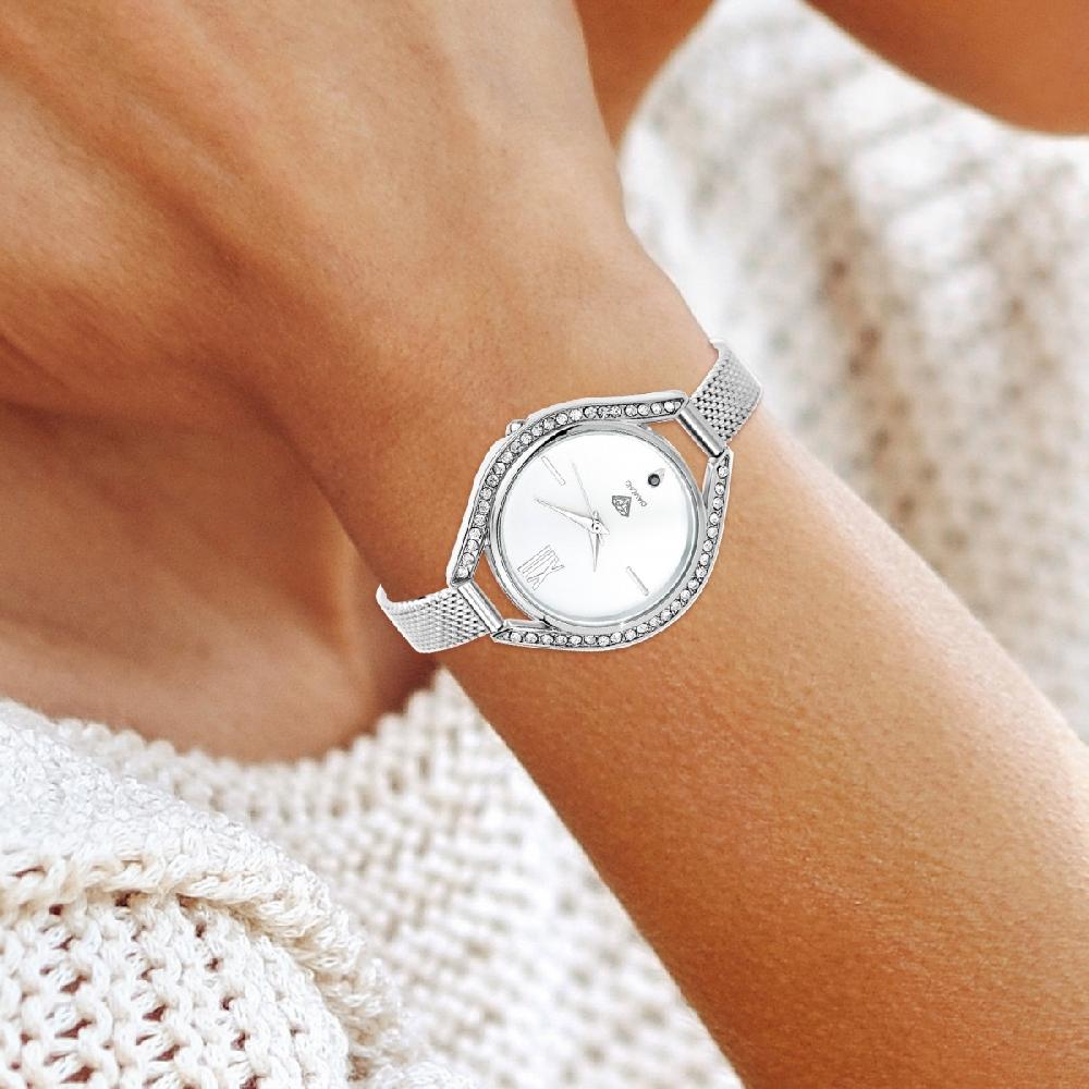 So Charm Montre Lana SoCharm Ornée D'un Véritable Diamant Noir Et De 46 Cristaux Scintillants