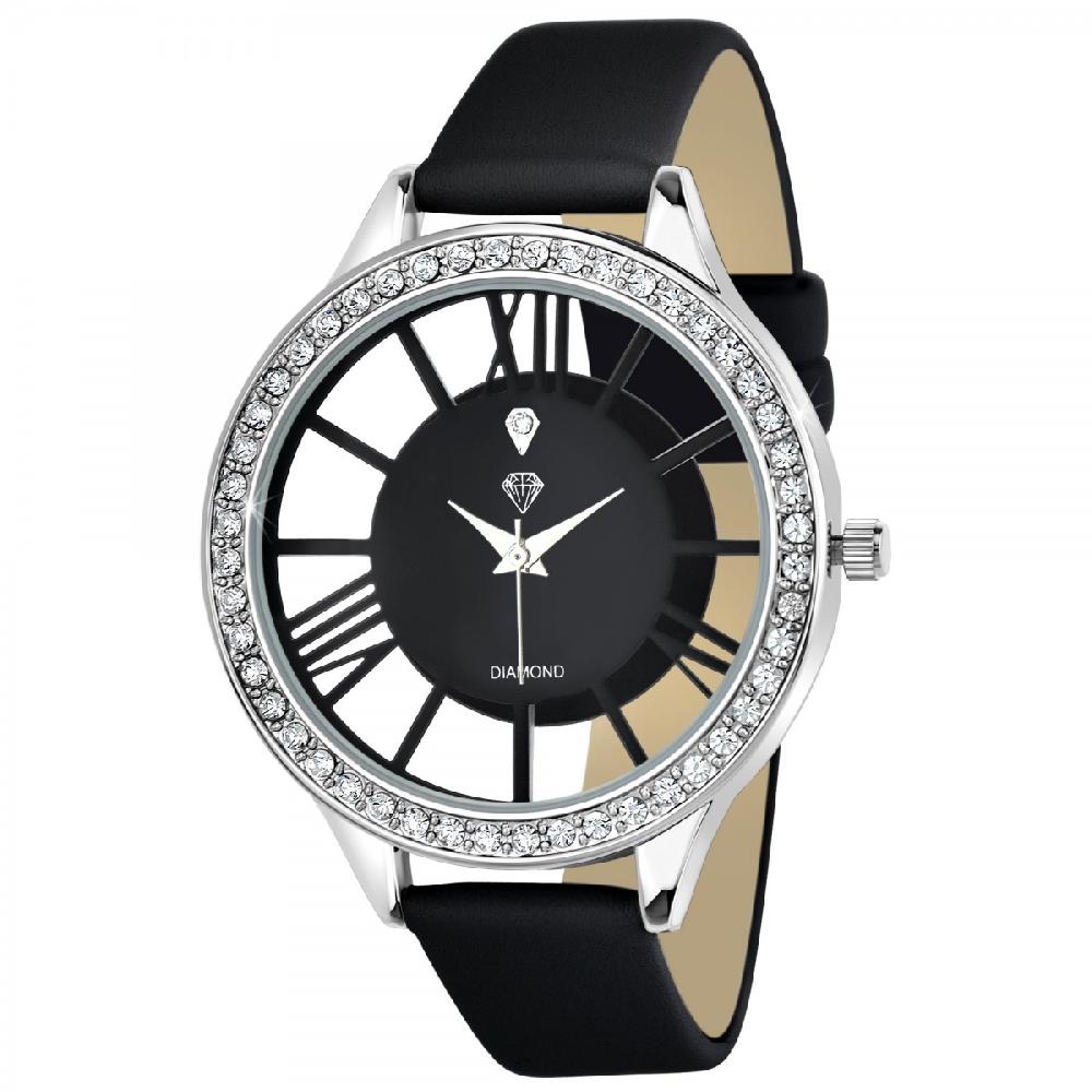 so charm Montre Lara SoCharm ornée d'un véritable diamant et de Cristaux scintillants