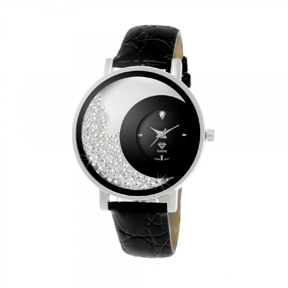 so charm Montre Luna SoCharm ornée d'un diamant et de Cristaux scintillants