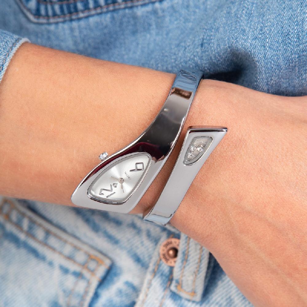 So Charm Montre Lyana Argentée SoCharm Ornée De Cristaux Scintillants