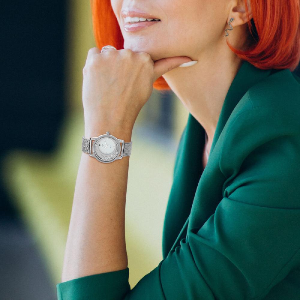 So Charm Montre Lynn élégante Ornée D'un Diamant Noir Et De Cristaux Scintillants Par SoCharm