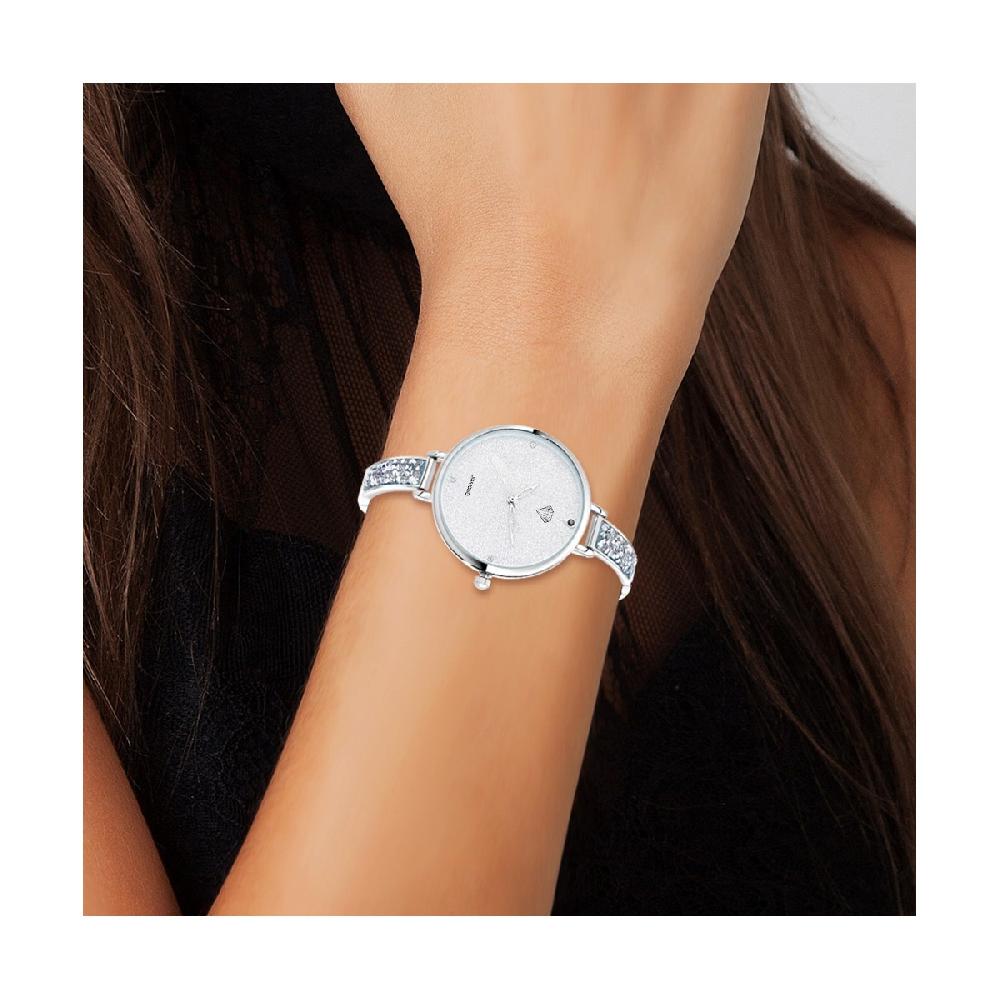 So Charm Montre Nola SoCharm Ornée De 3 Cristaux Scintillants Et D'un Veritable Diamant Noir