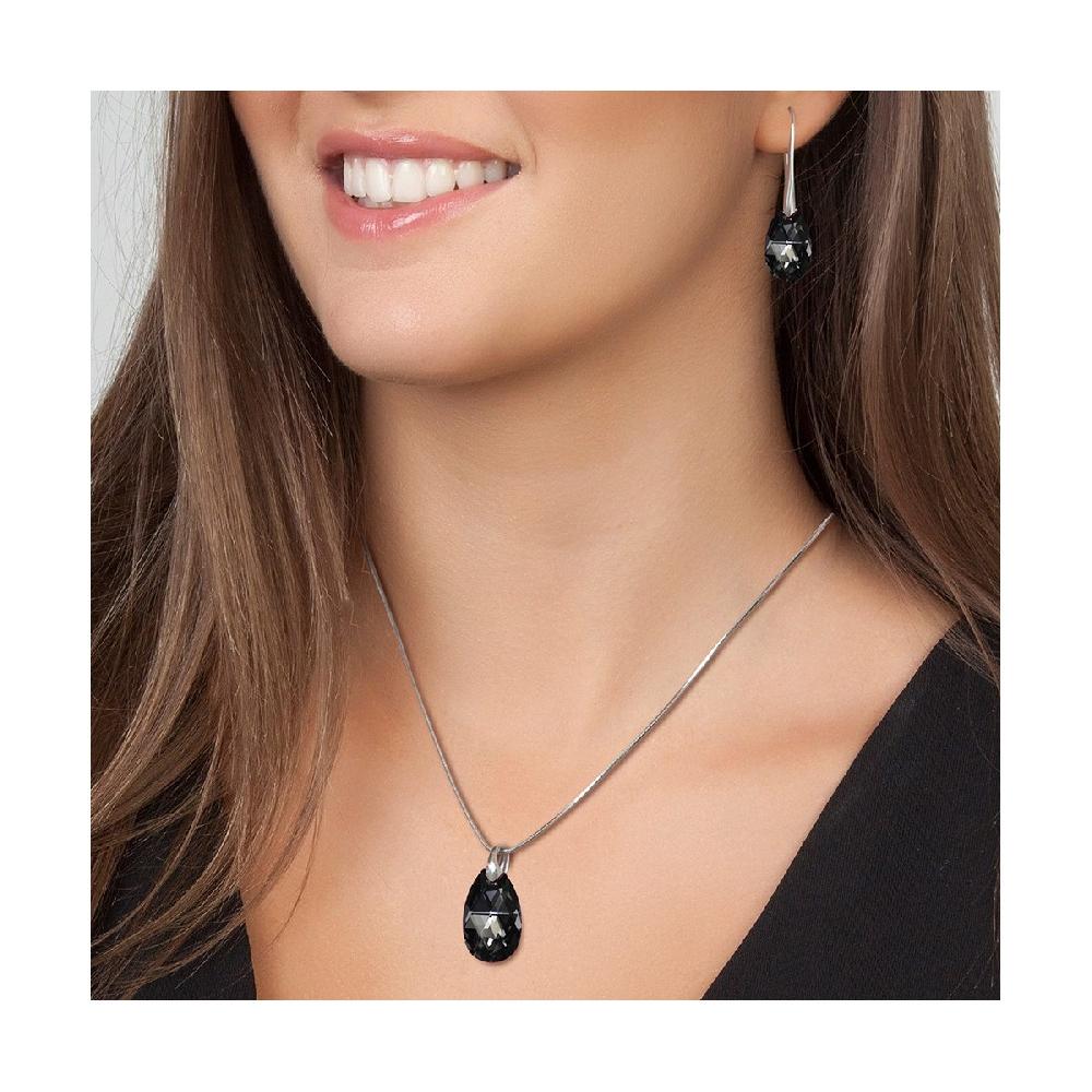 So Charm Parure Collier Et Boucles D'oreilles SoCharm Ornée De Cristaux Scintillants