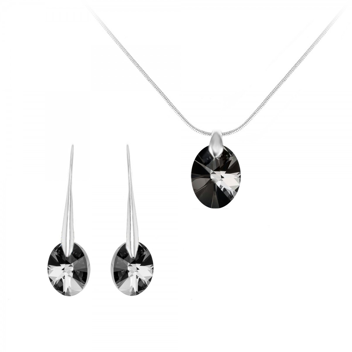 so charm Parure collier et boucles d'oreilles SoCharm orneés de Cristaux scintillants