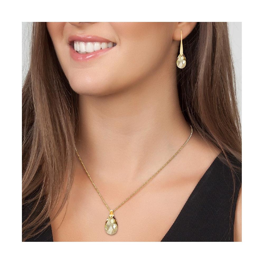 So Charm Parure Collier Et Boucles D'oreilles SoCharm Orneés De Cristaux Scintillants