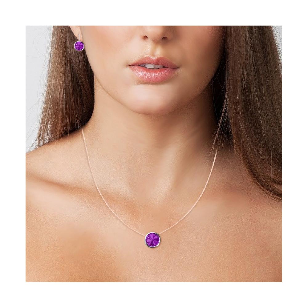 So Charm Parure Collier Et Boucles D'oreilles SoCharm Ornée De Cristaux Scintillants