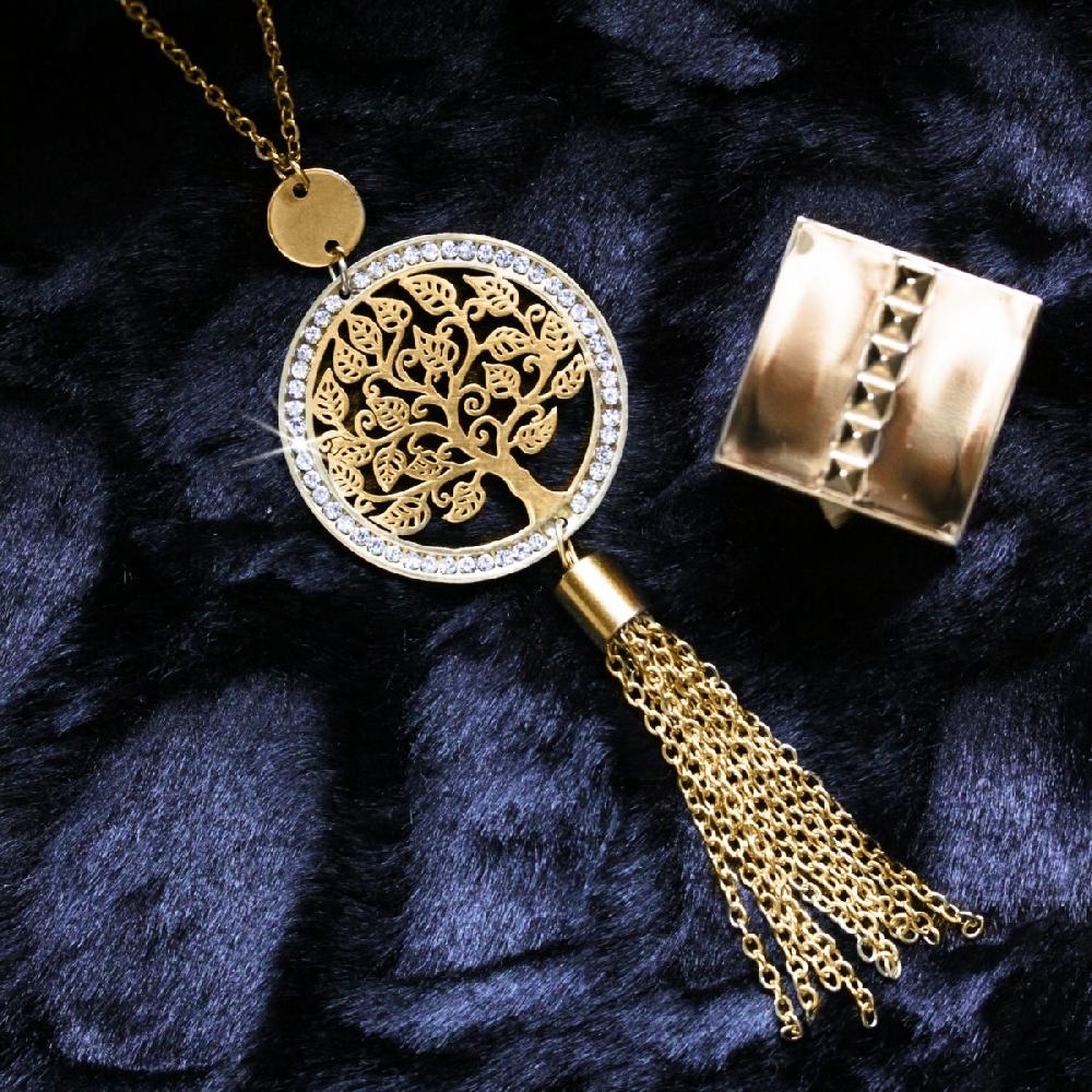 So Charm Sautoir Arbre De Vie SoCharm Orné De Cristaux Scintillants