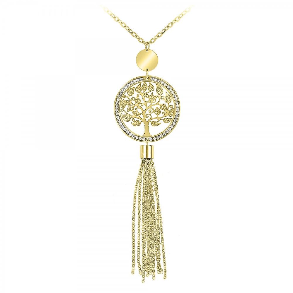 so charm Sautoir arbre de vie SoCharm orné de Cristaux scintillants