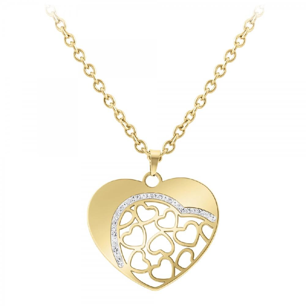 so charm Sautoir coeur SoCharm orné de Cristaux scintillants