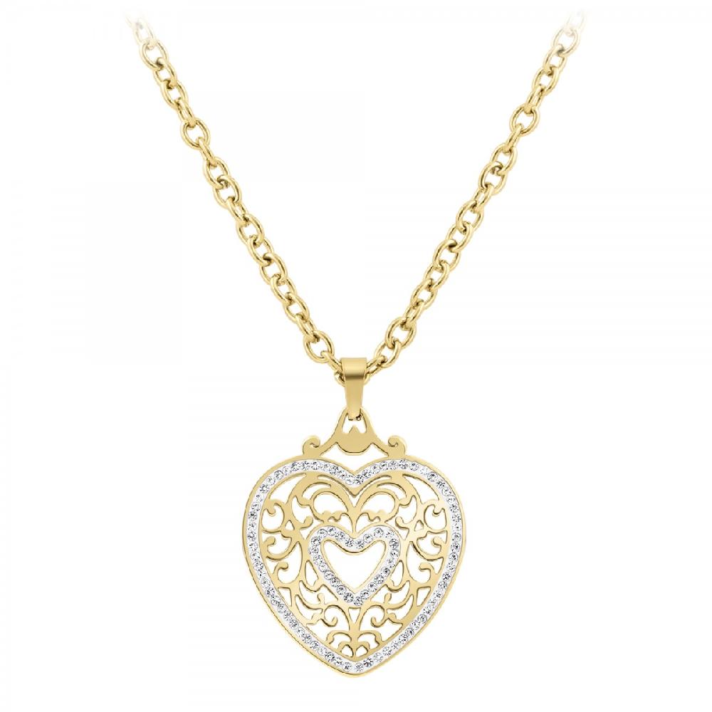 so charm Sautoir coeur SoCharm orné de Cristaux scintillants