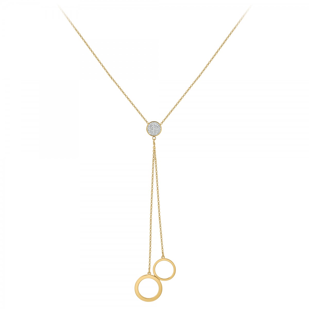 So Charm Sautoir En Acier Par SoCharm Orné De Cristaux Scintillants