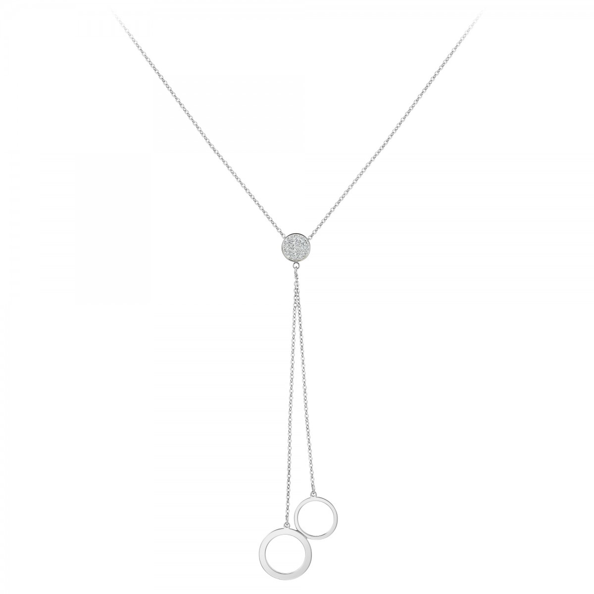 So Charm Sautoir En Acier Par SoCharm Orné De Cristaux Scintillants