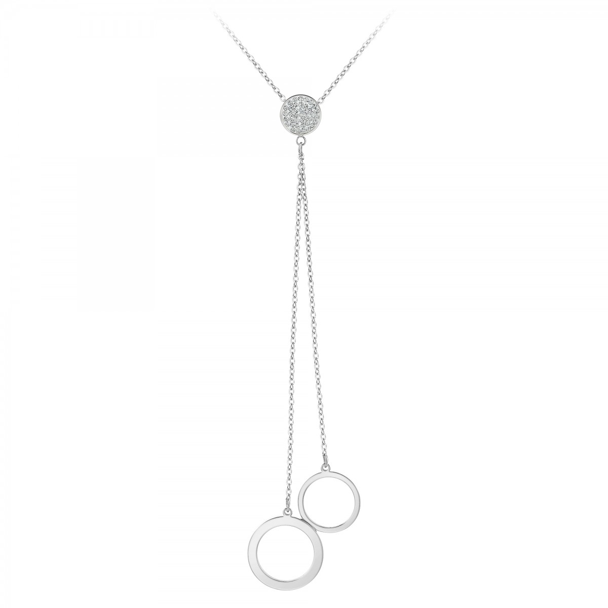 so charm Sautoir en acier par SoCharm orné de Cristaux scintillants