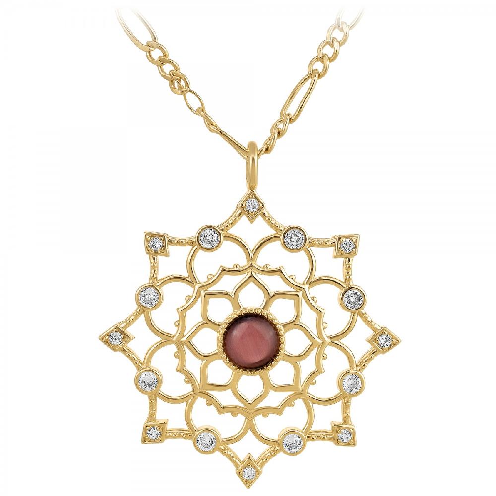 so charm Sautoir SoCharm orné d'une pierre œil de chat