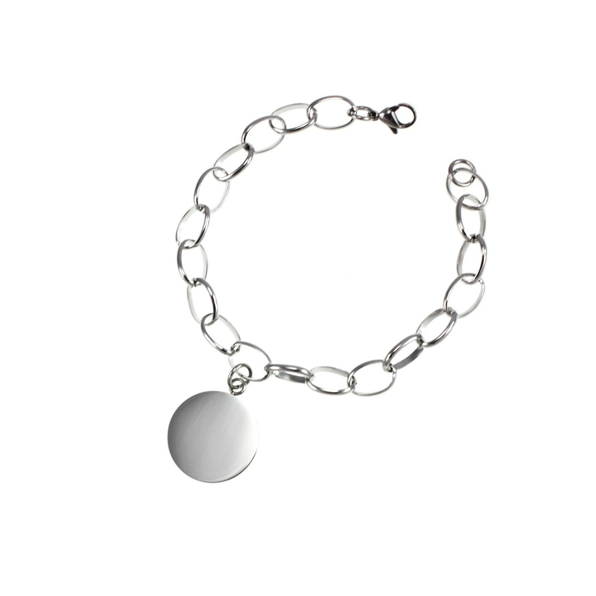 So Charm Bracelet En Acier Inoxydable à Graver