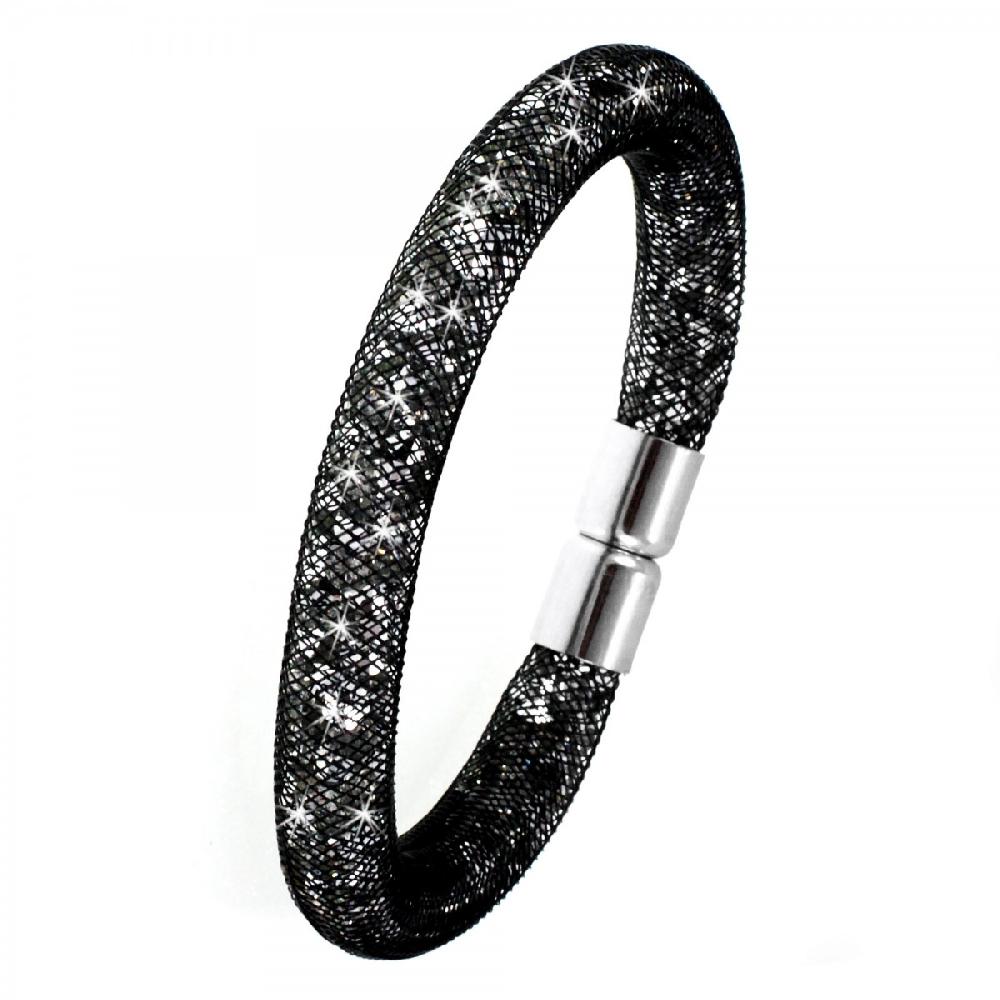 so charm Bracelet noir tube strass par SoCharm
