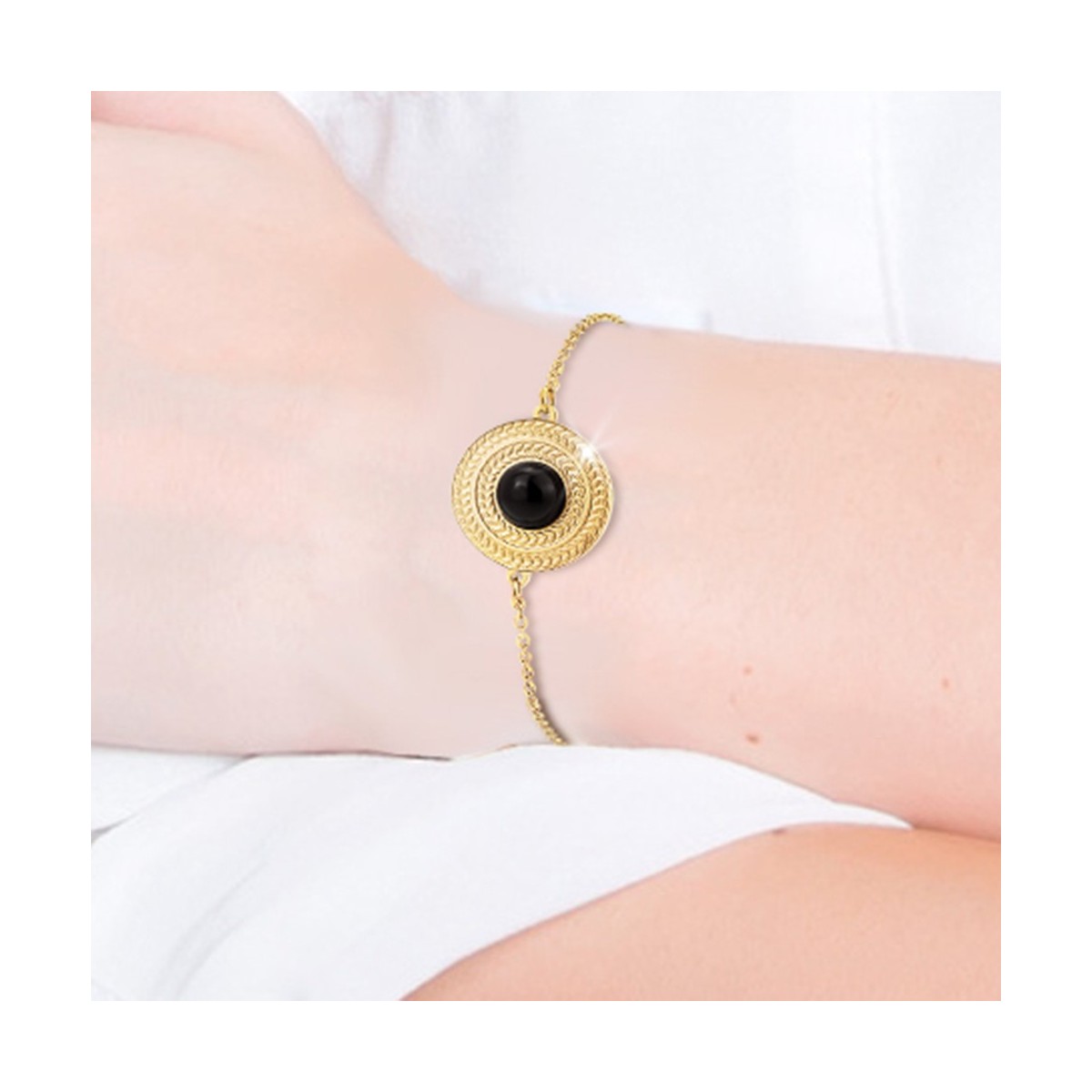 So Charm Bracelet SoCharm Orné D'une Obsidienne