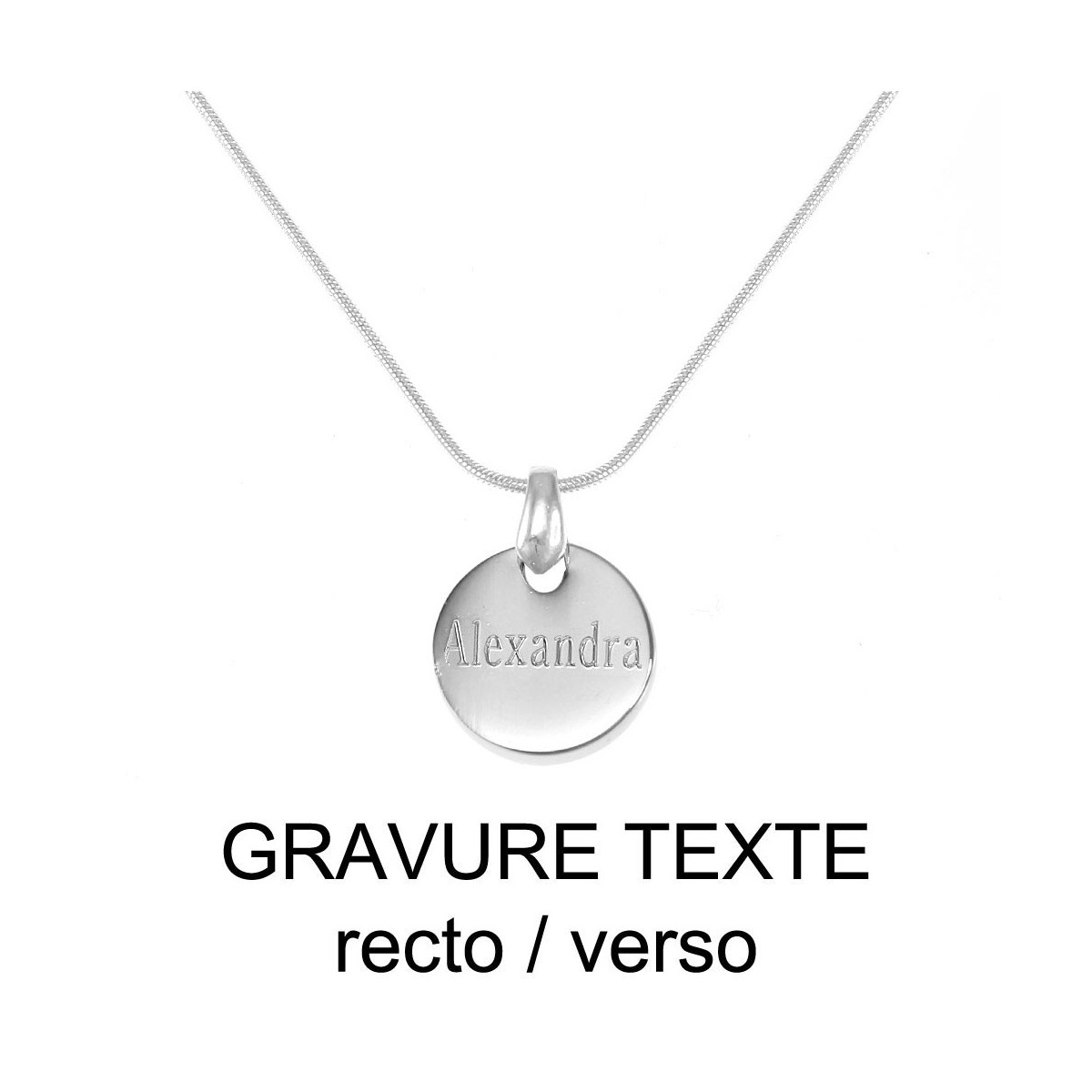 so charm collier avec pendentif à graver
